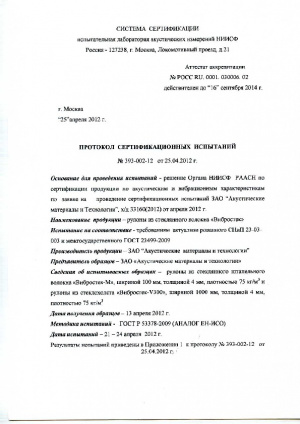 Протокол испытаний