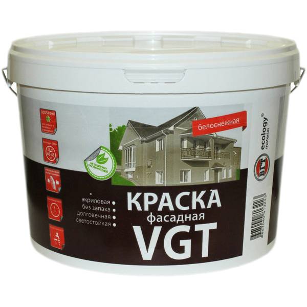 Краска фасадная по дереву VGT белый (7 кг) - купить в Москве, по ...